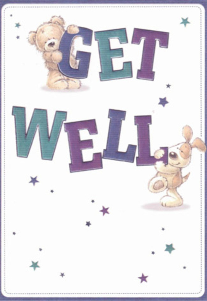 This enchanting card is a true celebration of encouragement, thoughtfully designed in the spirit of Brompton's welcoming neighbourhoods. At its centre, a friendly teddy bear and a floppy-eared puppy capture the simple joys of friendship and healing; their illustrated faces beam with empathy and gentle hope, echoing the graciousness seen in our local community gatherings. Playful purple and aqua shades give body and confidence to the message 'Get Well,' anchoring the design with cheerfulness that resonates with the elegant blooms found in Brompton's florists. Around the pair, whimsical stars seem to swirl with good wishes, adding a touch of magic to the crisp, clean background-a breath of fresh air so often sought after a stroll down Harrington Road. The richly textured fur and velvety softness conjure the sensation of running your fingers along the petals of a fresh arrangement from Brompton Flowers. Sending this card alongside a bouquet to a friend or loved one in South Kensington or Chelsea would bring a radiant wave of reassurance and care-perfect for lifting spirits across our cherished local area.